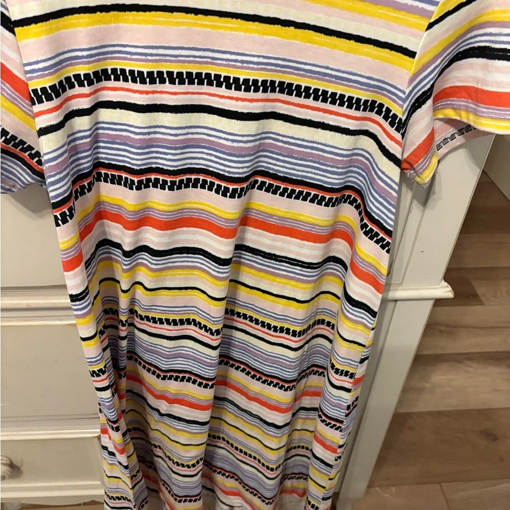LuLaRoe Carly Multicolor Striped dress - Picture 2 of 4